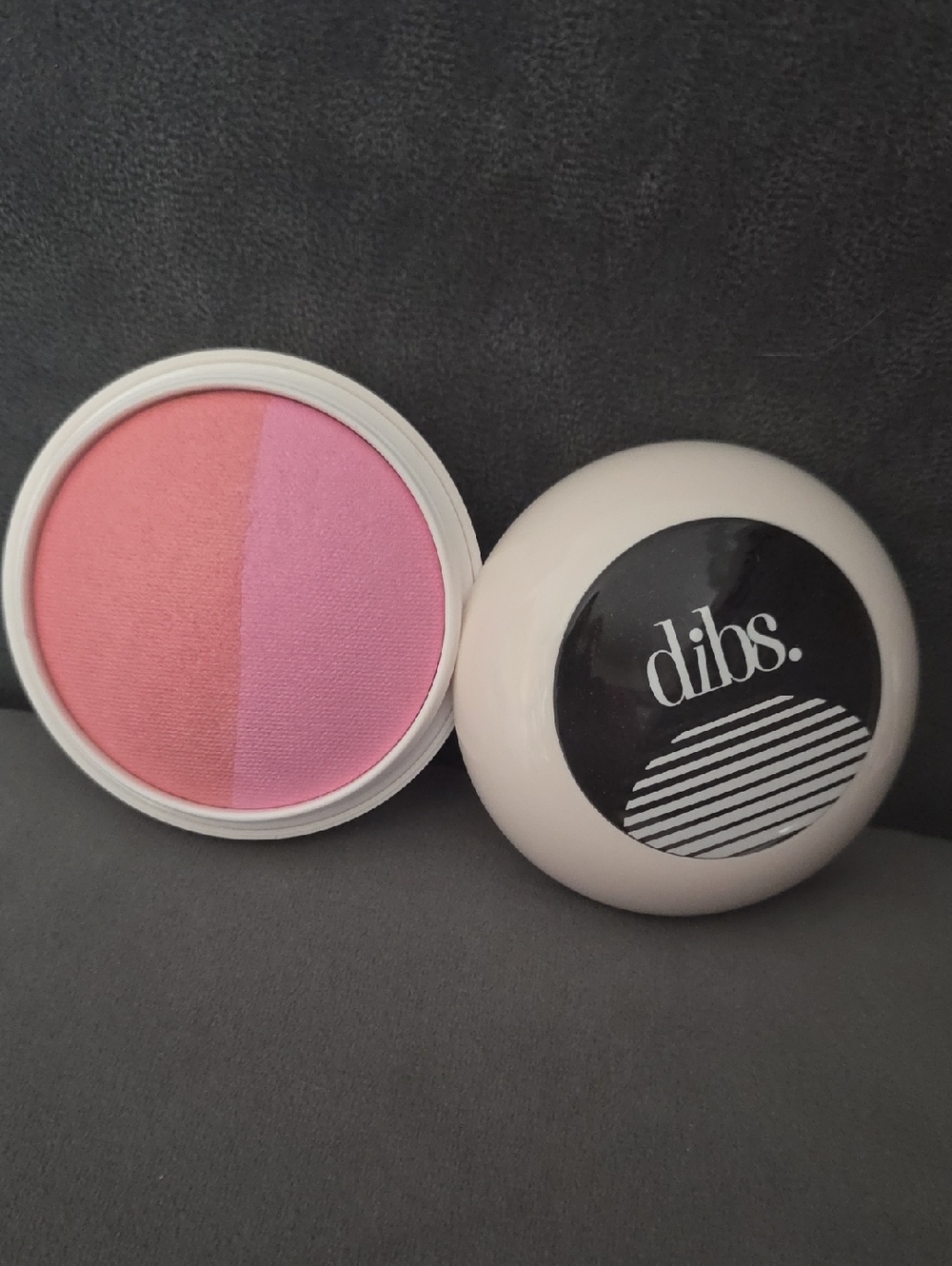 dibs. Dual-Shade Pink & Coral Blush Compact- New No Box!